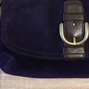 RARE Coach Deep Royal Purple Large Clutch Wristlet